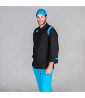 Unisex Kitchen Jacket Long Sleeves, Elastic Microfiber Fabric Abbeies 949800