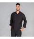 Men's kitchen jacket with long sleeves and cuff roll-up, tissue microfiber elastic crespo 949700