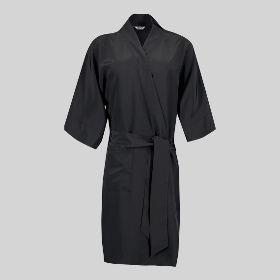 Tunique Unisexe avec manches 3/4 avec poches et ceinture, noir, en tissu PLANA MARROQUINE CANNA UNIFORMES GARY'S 596900