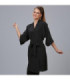 Tunique Unisexe avec manches 3/4 avec poches et ceinture, noir, en tissu PLANA MARROQUINE CANNA UNIFORMES GARY'S 596900