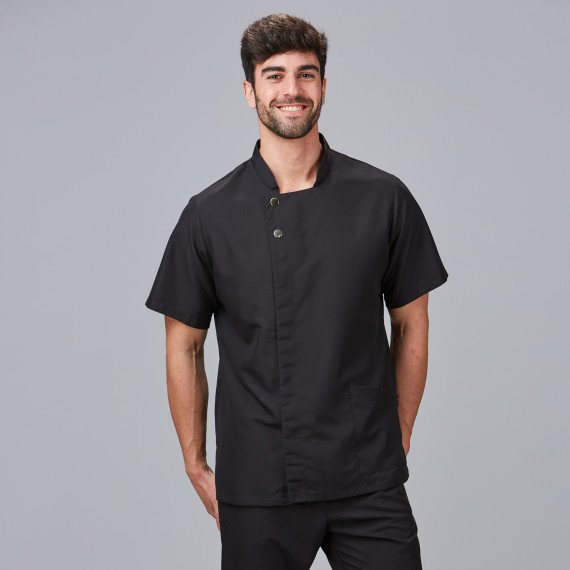 Chaqueta de hombre manga corta semi ajustada con botones de presión ocultos, tejido MICROFIBRA MILOS UNIFORMES GARY'S 610600