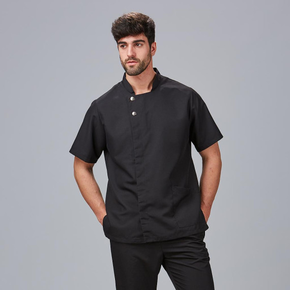 Chaqueta de hombre manga corta semi ajustada con botones de presión ocultos, tejido MICROFIBRA MILOS UNIFORMES GARY'S 610600
