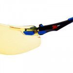SOLUS 1103 óculos de PC amarelo / azul amarelo, revestimento Scotchgard. S1103SGAF-UE (20 copos)