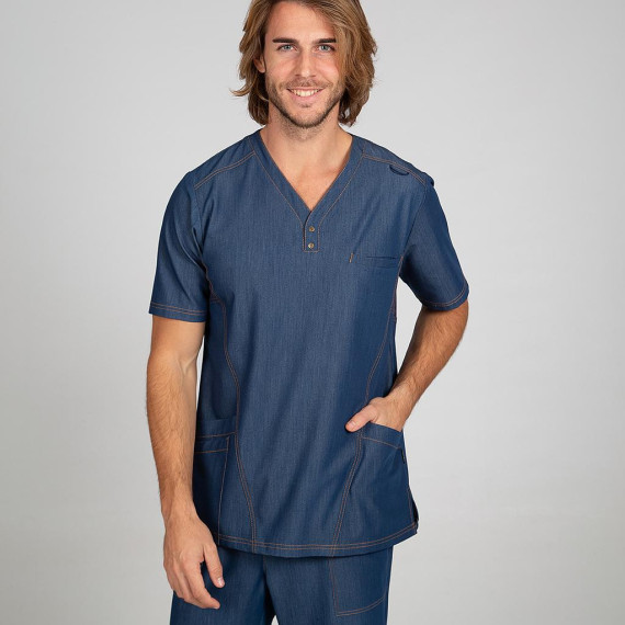 Blusa sanitária para homem detalhe tecido AEROSILVER DARIO UNIFORMES GARY'S 615400