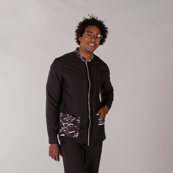 Blusa Centri medici H2 Polsini di pressione Pulsanti Uomo Uniforme Ferran Gary's 616500