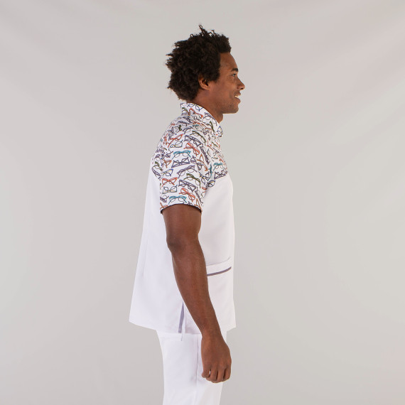 Blusa com fecho na frente ópticas e clínicas Homem ELOY UNIFORMES GARY'S 616600