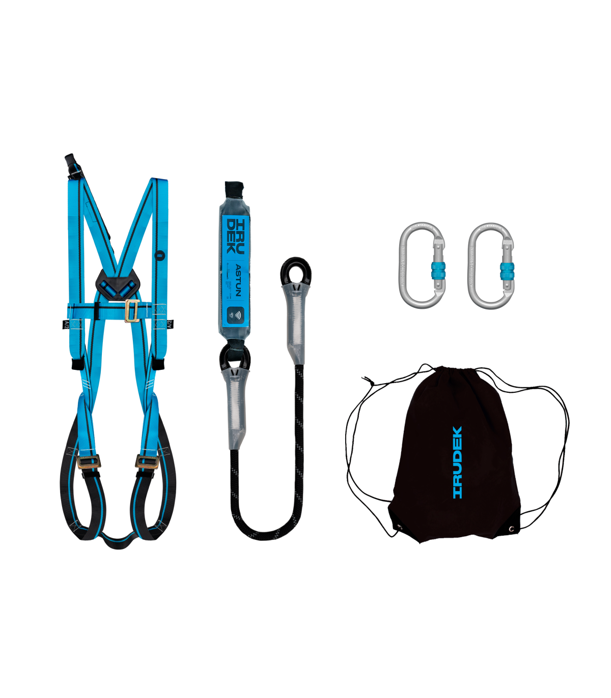 Kit de proteção contra quedas com cinto Apeninos e absorvedor de corda semiestática L-XL IRUDEK